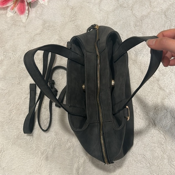 Free People - Charcoal Deep Gray 2-Way Handbag - Picture 6 of 16